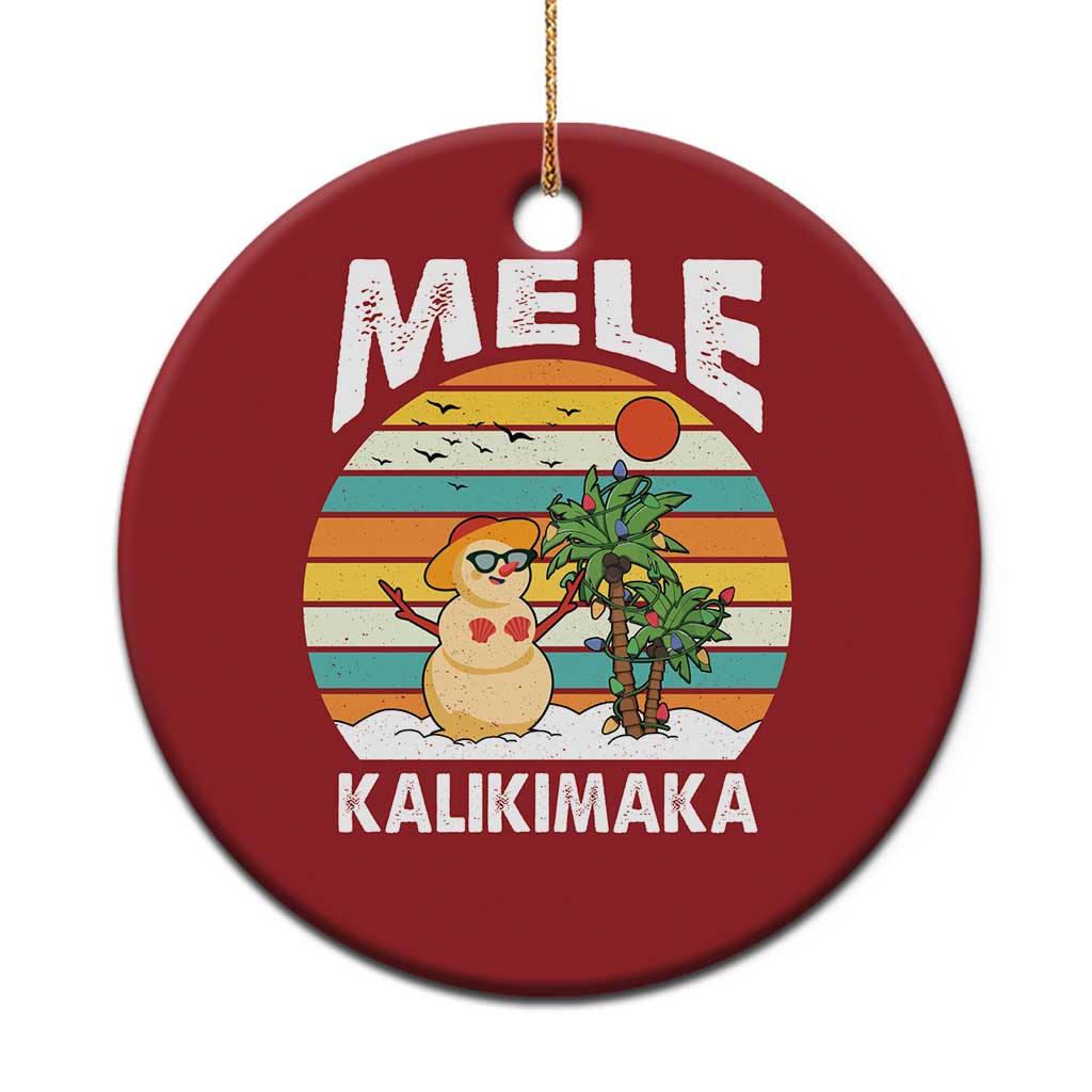 Mele Kalikimaka Hawaiian Christmas Ornament Beach Hawaii Xmas In July Tropical TS10 Print Your Wear