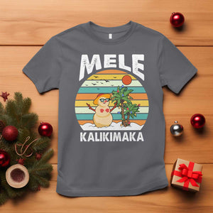 Mele Kalikimaka Hawaiian Christmas T Shirt Beach Hawaii Xmas In July Tropical TS10 Charcoal Print Your Wear