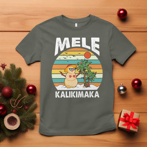 Mele Kalikimaka Hawaiian Christmas T Shirt Beach Hawaii Xmas In July Tropical TS10 Military Green Print Your Wear