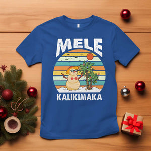 Mele Kalikimaka Hawaiian Christmas T Shirt Beach Hawaii Xmas In July Tropical TS10 Royal Blue Print Your Wear