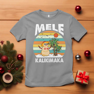 Mele Kalikimaka Hawaiian Christmas T Shirt Beach Hawaii Xmas In July Tropical TS10 Sport Gray Print Your Wear