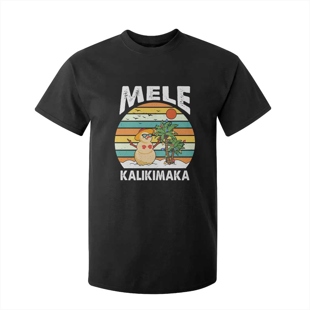 Mele Kalikimaka Hawaiian Christmas T Shirt For Kid Beach Hawaii Xmas In July Tropical TS10 Black Print Your Wear