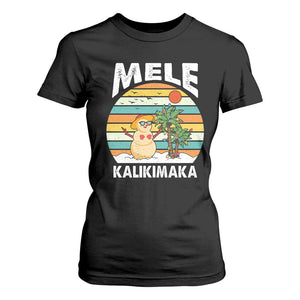 Mele Kalikimaka Hawaiian Christmas T Shirt For Women Beach Hawaii Xmas In July Tropical TS10 Black Print Your Wear