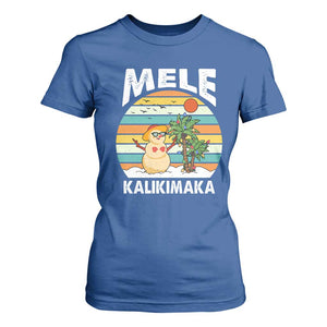 Mele Kalikimaka Hawaiian Christmas T Shirt For Women Beach Hawaii Xmas In July Tropical TS10 Royal Blue Print Your Wear