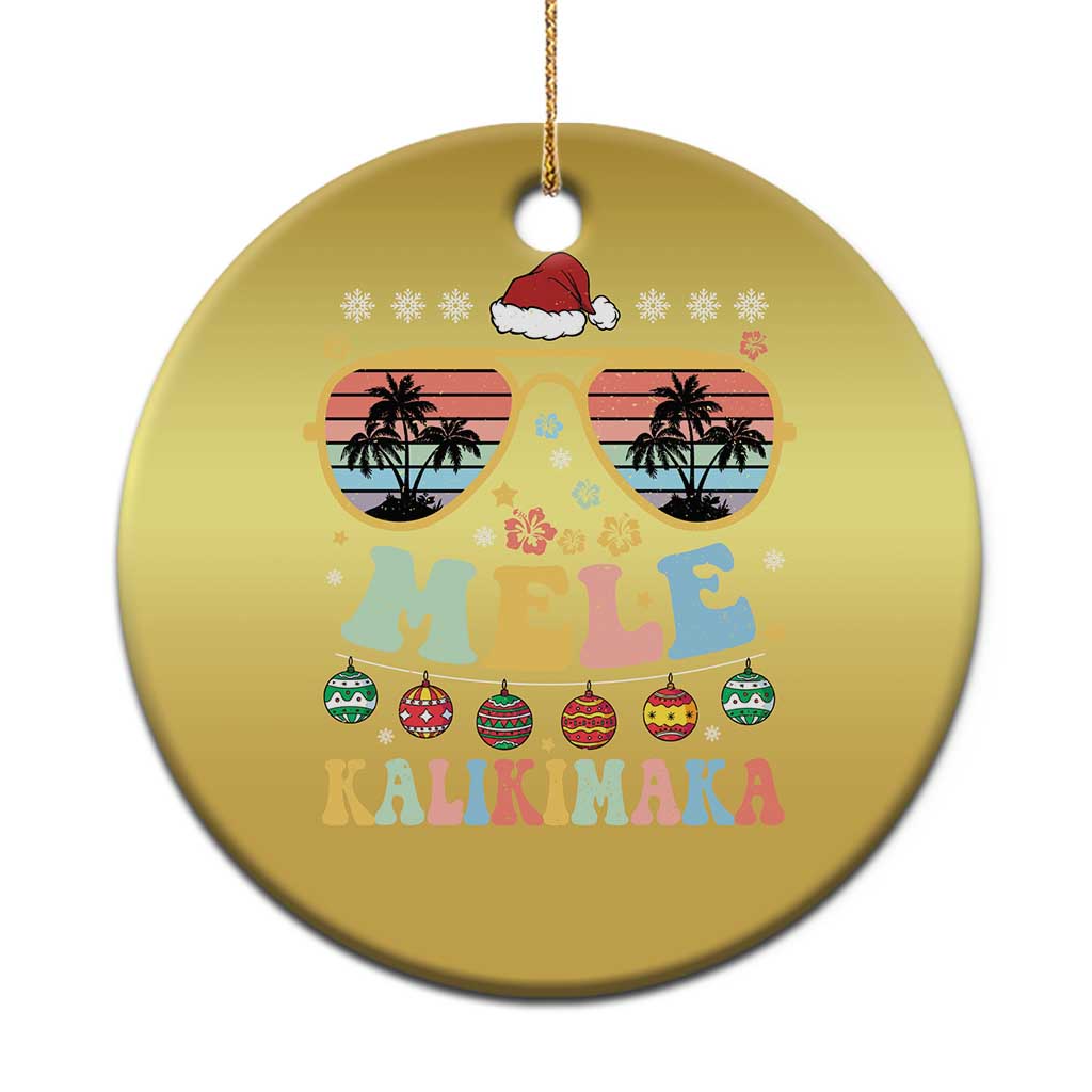 Santa Claus Sunglasses Beach Xmas In Hawaii Family Vacation Christmas Ornament Mele Kalikimaka TS10 Print Your Wear