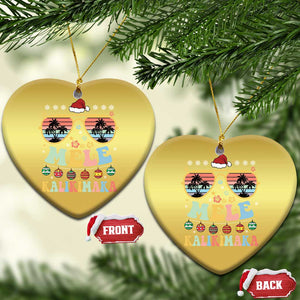 Santa Claus Sunglasses Beach Xmas In Hawaii Family Vacation Christmas Ornament Mele Kalikimaka TS10 Heart Gold Print Your Wear