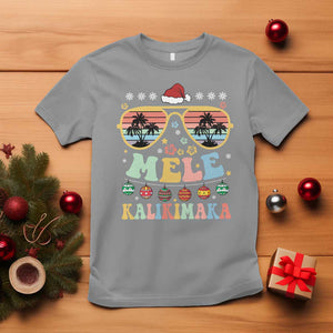 Santa Claus Sunglasses Beach Christmas In Hawaii Family Vacation T Shirt Mele Kalikimaka TS10 Sport Gray Print Your Wear