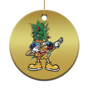 Dabbing Pineapple Hawaii Xmas Tree Lights Xmas Sunglasses Christmas Ornament Tropical Holiday Beach TS10 Print Your Wear