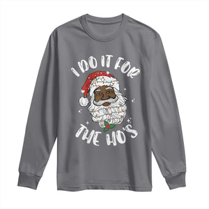 Funny Santa Claus Long Sleeve Shirt African American Xmas Vintage Black Santa TS10 Charcoal Print Your Wear