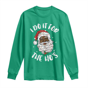 Funny Santa Claus Long Sleeve Shirt African American Xmas Vintage Black Santa TS10 Irish Green Print Your Wear