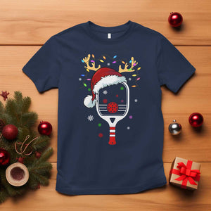 Pickleball Christmas T Shirt Holiday Reindeer Player Gifts Sports Xmas TS10 Navy Print Your Wear