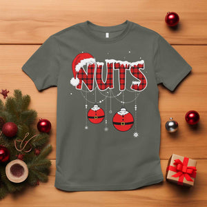 Christmas Couples T Shirt Chest Nuts Couples Funny Matching Chestnuts TS10 Military Green Print Your Wear