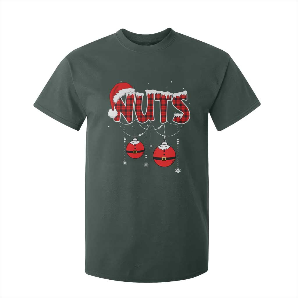 Christmas Couples T Shirt For Kid Chest Nuts Couples Funny Matching Chestnuts TS10 Dark Forest Green Print Your Wear