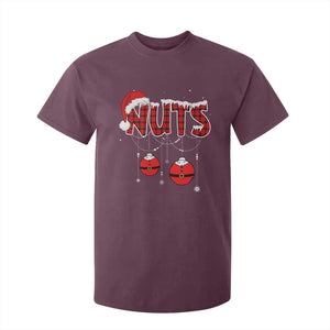 Christmas Couples T Shirt For Kid Chest Nuts Couples Funny Matching Chestnuts TS10 Maroon Print Your Wear