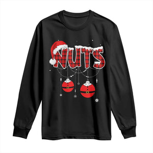 Christmas Couples Long Sleeve Shirt Chest Nuts Couples Funny Matching Chestnuts TS10 Black Print Your Wear