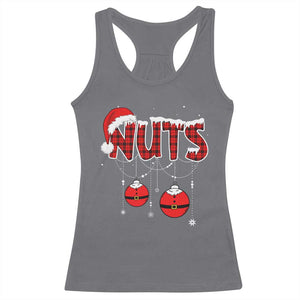 Christmas Couples Racerback Tank Top Chest Nuts Couples Funny Matching Chestnuts TS10 Charcoal Print Your Wear