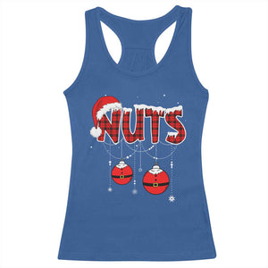 Christmas Couples Racerback Tank Top Chest Nuts Couples Funny Matching Chestnuts TS10 Royal Blue Print Your Wear