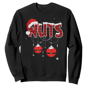 Christmas Couples Sweatshirt Chest Nuts Couples Funny Matching Chestnuts TS10 Black Print Your Wear