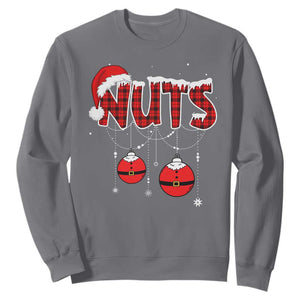 Christmas Couples Sweatshirt Chest Nuts Couples Funny Matching Chestnuts TS10 Charcoal Print Your Wear