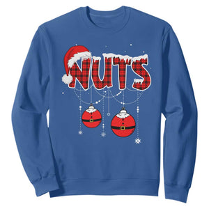 Christmas Couples Sweatshirt Chest Nuts Couples Funny Matching Chestnuts TS10 Royal Blue Print Your Wear