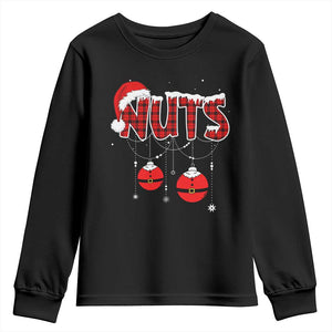 Christmas Couples Youth Sweatshirt Chest Nuts Couples Funny Matching Chestnuts TS10 Black Print Your Wear