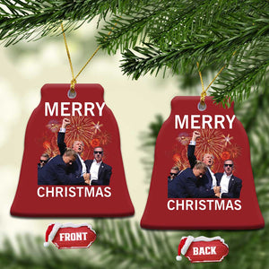 Donald Trump Xmas Christmas Ornament Merry Xmas Republican TS10 Bell Flake Red Print Your Wear