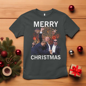 Donald Trump Christmas T Shirt Merry Xmas Republican TS10 Dark Heather Print Your Wear