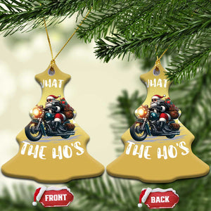 Biker Grandpa Santa on Motorcycle Xmas Christmas Ornament Funny Oh What Fun It Is To Ride TS10 Christmas Tree Gold Print Your Wear