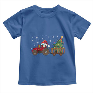 Tractor Christmas Toddler T Shirt Tree Lights Farmer Xmas Gift for Tractor Drivers TS10 Royal Blue Print Your Wear