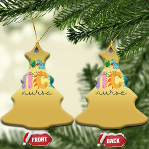 NICU Nurse Xmas Dinosaur Christmas Ornament Neonatal Intensive Care Unit Nurse Appreciation Gift TS10 Christmas Tree Gold Print Your Wear