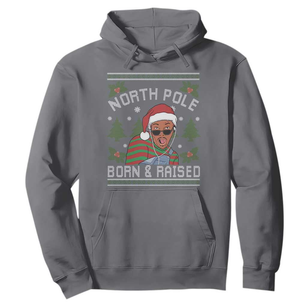 Funny Ugly Christmas Hoodie Fresh North Pole Born Raised Prince TS10 Charcoal Print Your Wear