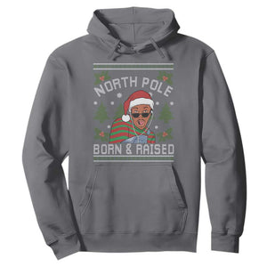 Funny Ugly Christmas Hoodie Fresh North Pole Born Raised Prince TS10 Charcoal Print Your Wear