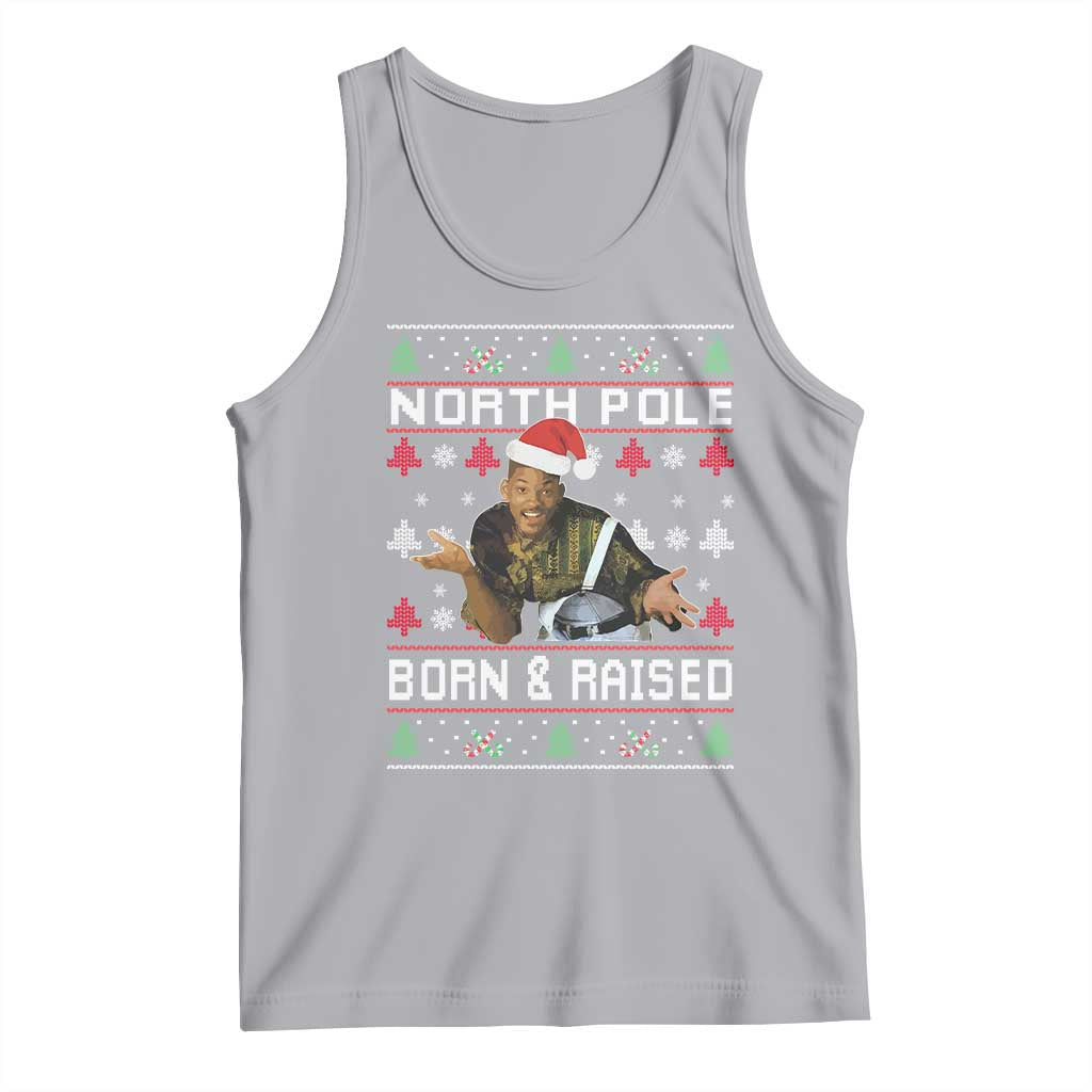 Funny Ugly Christmas Tank Top Fresh North Pole Born and Raised Prince TS10 Athletic Heather Print Your Wear