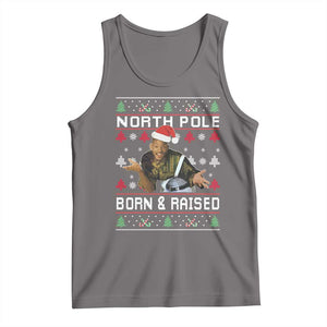 Funny Ugly Christmas Tank Top Fresh North Pole Born and Raised Prince TS10 Deep Heather Print Your Wear