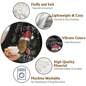 Funny Christmas Throw Blanket Merry Chrithmith Ath Thweater Tyson Professional Boxer Ugly Xmas TS10 Print Your Wear