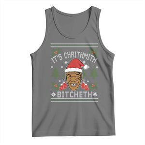 Funny Christmas Tank Top Merry Chrithmith Ath Thweater Tyson Professional Boxer Ugly Xmas TS10 Black Heather Print Your Wear