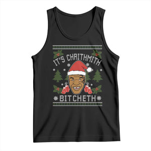 Funny Christmas Tank Top Merry Chrithmith Ath Thweater Tyson Professional Boxer Ugly Xmas TS10 Black Print Your Wear