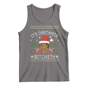 Funny Christmas Tank Top Merry Chrithmith Ath Thweater Tyson Professional Boxer Ugly Xmas TS10 Deep Heather Print Your Wear