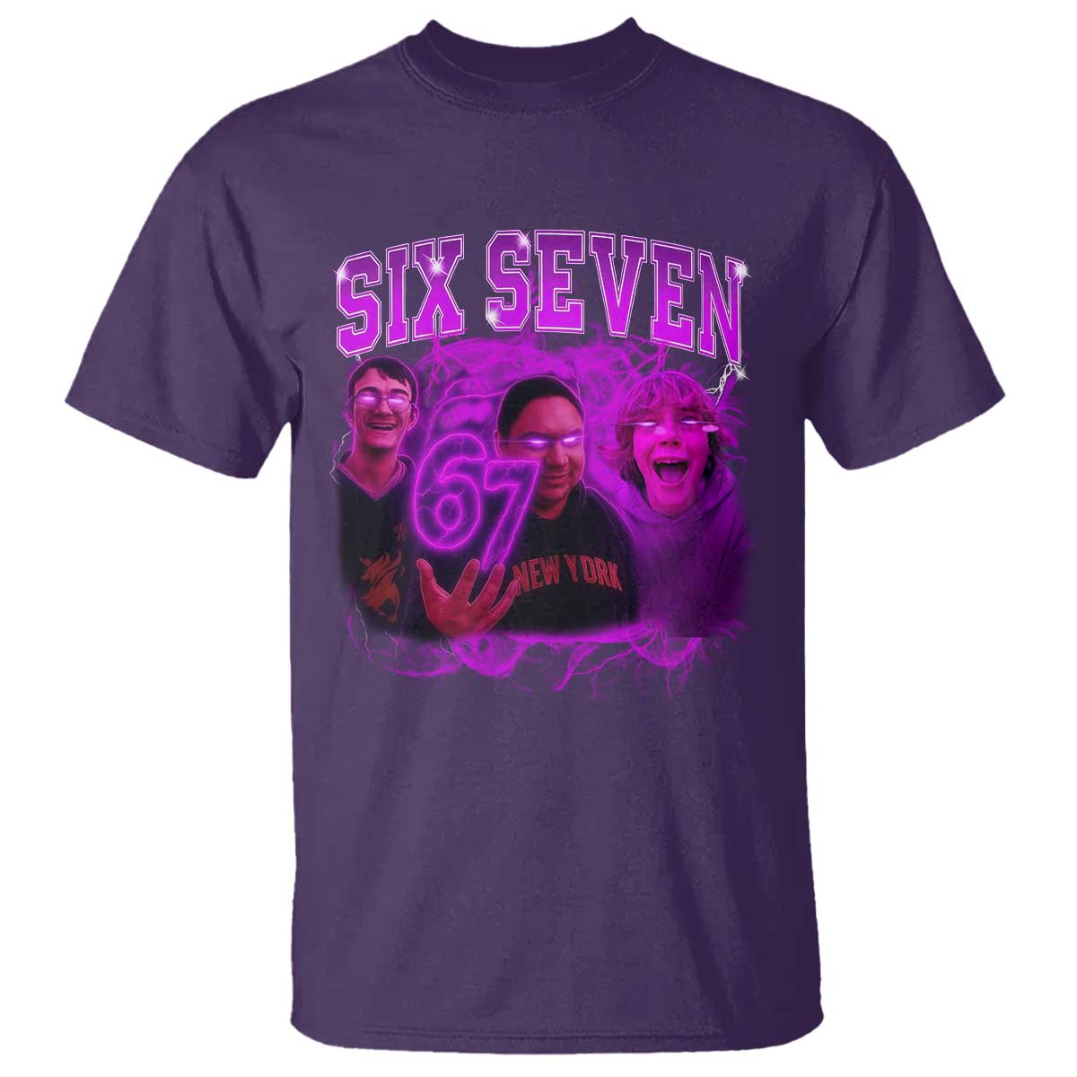 Funny Six Seven 6 7 Meme T Shirt The Mason 67 Kid Bootleg Gen Alpha Slang TS10 Purple Print Your Wear