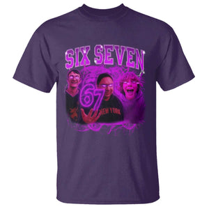 Funny Six Seven 6 7 Meme T Shirt The Mason 67 Kid Bootleg Gen Alpha Slang TS10 Purple Print Your Wear