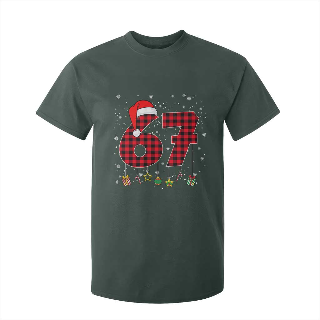 67 Christmas T Shirt For Kid Funny Six Seven 6 7 Meme Gen Alpha Slang TS10 Dark Forest Green Print Your Wear