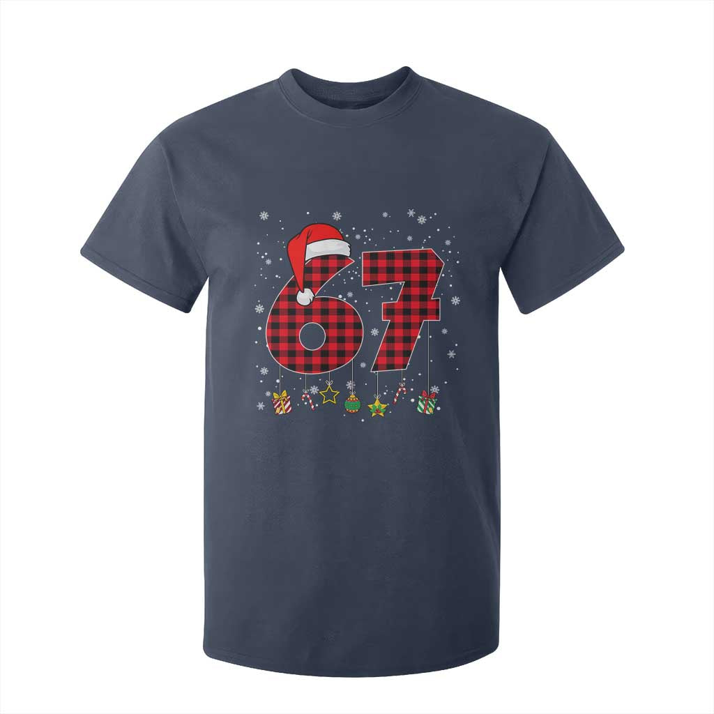 67 Christmas T Shirt For Kid Funny Six Seven 6 7 Meme Gen Alpha Slang TS10 Navy Print Your Wear