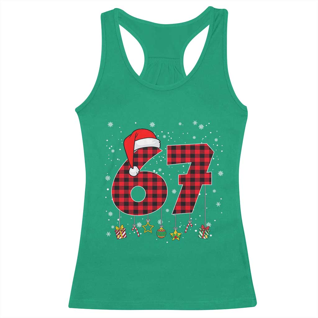67 Christmas Racerback Tank Top Funny Six Seven 6 7 Meme Gen Alpha Slang TS10 Irish Green Print Your Wear