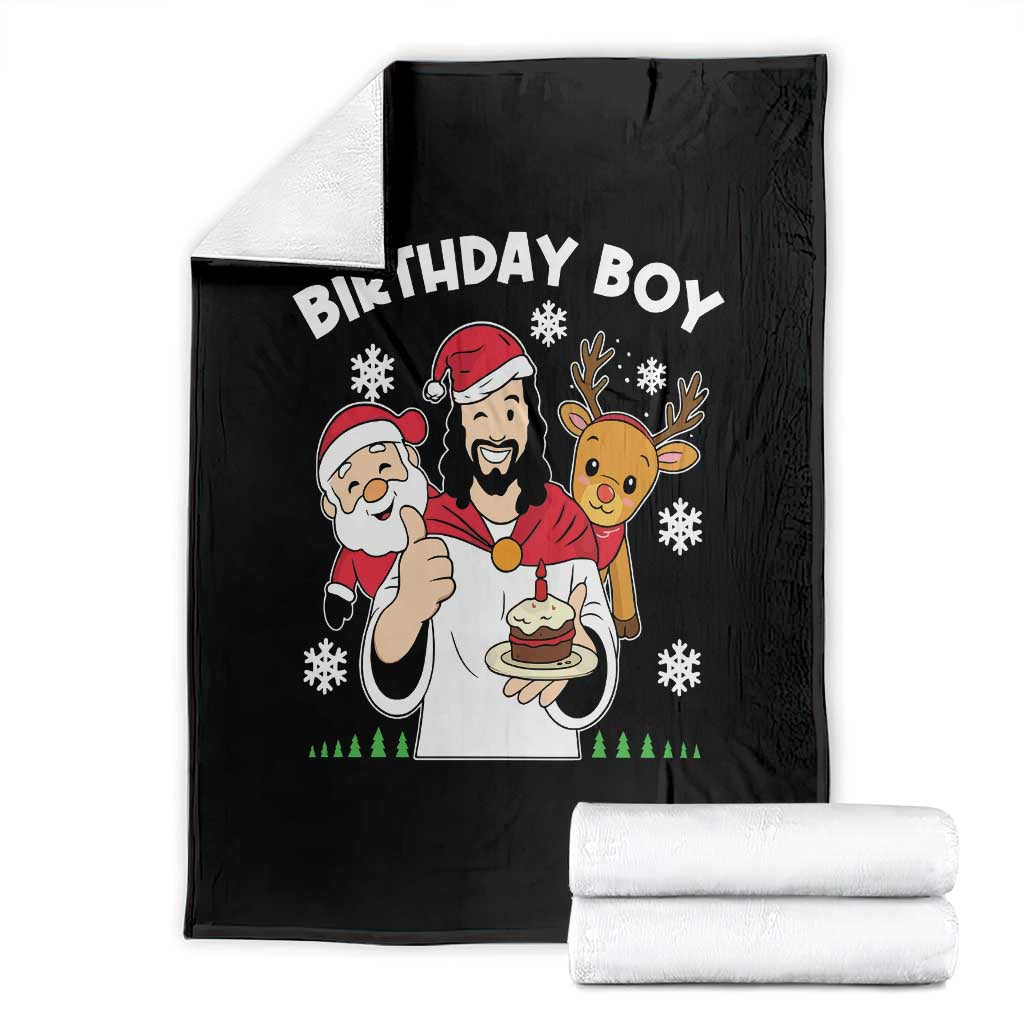 Birthday Boy Jesus Christmas Throw Blanket Christian Xmas TS10 Black Print Your Wear
