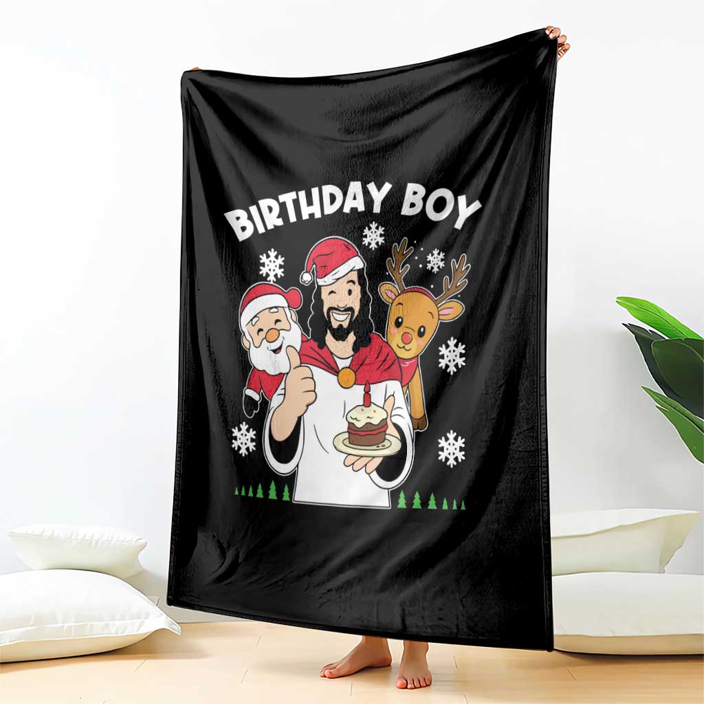 Birthday Boy Jesus Christmas Throw Blanket Christian Xmas TS10 Print Your Wear