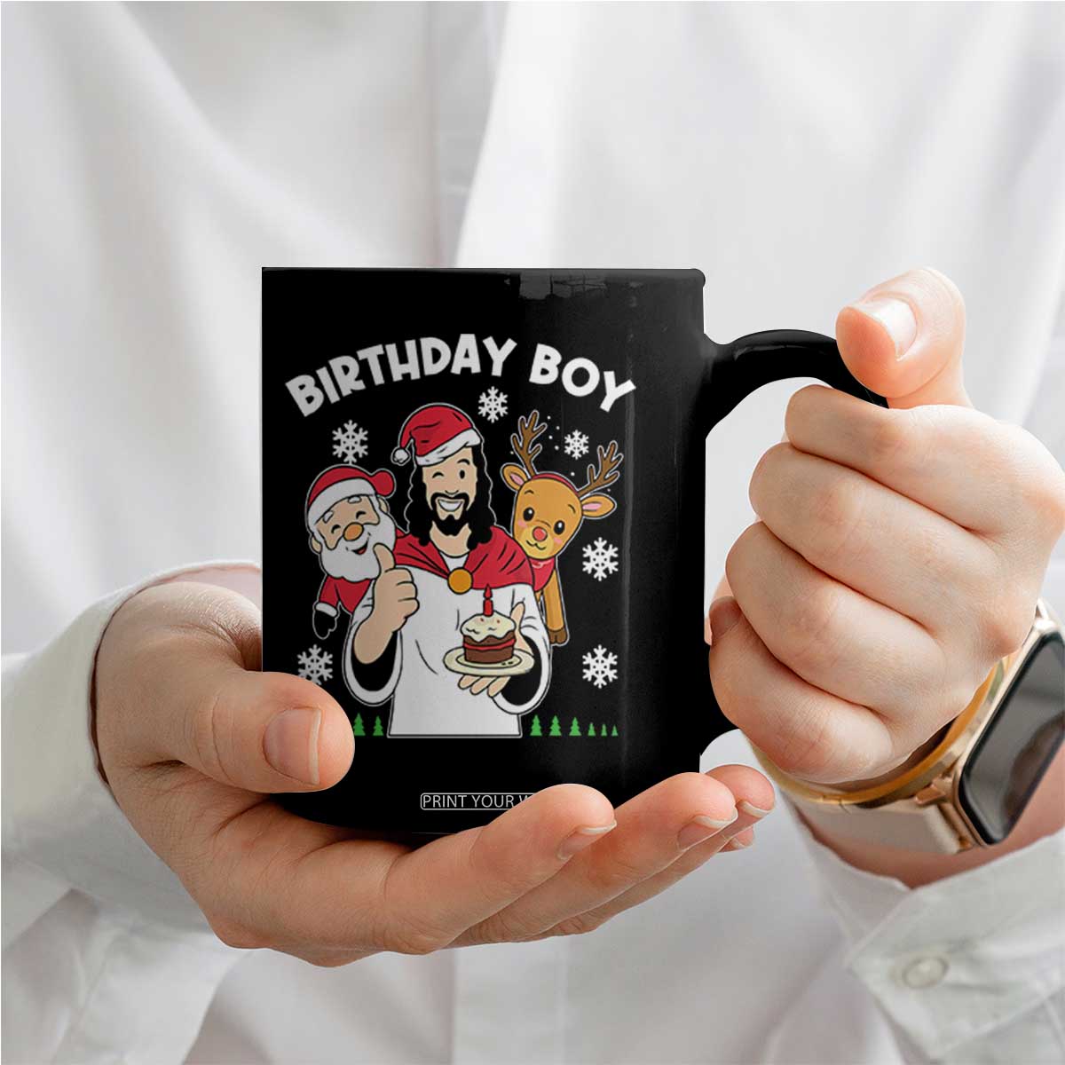 Birthday Boy Jesus Christmas Coffee Mug Christian Xmas TS10 Print Your Wear