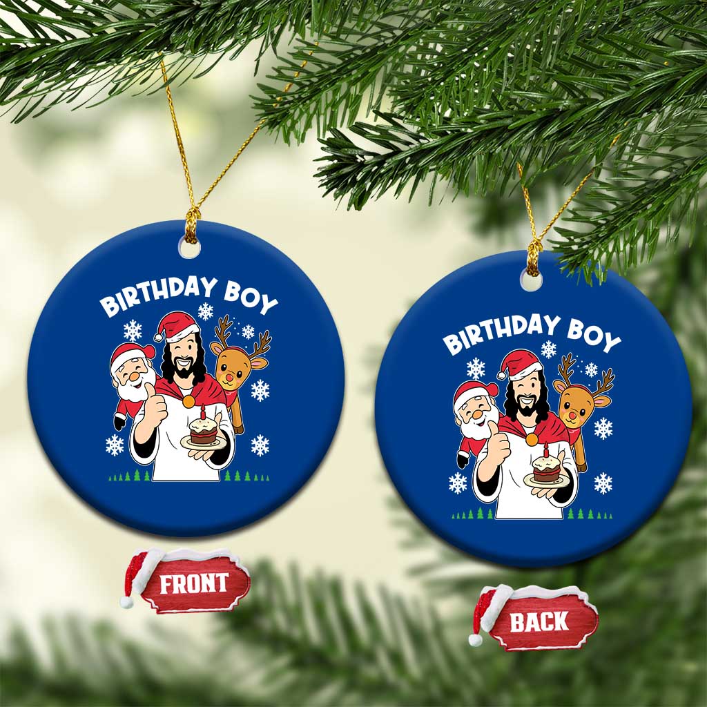 Birthday Boy Jesus Christmas Ceramic Ornament Christian Xmas TS10 1pc Blue Print Your Wear