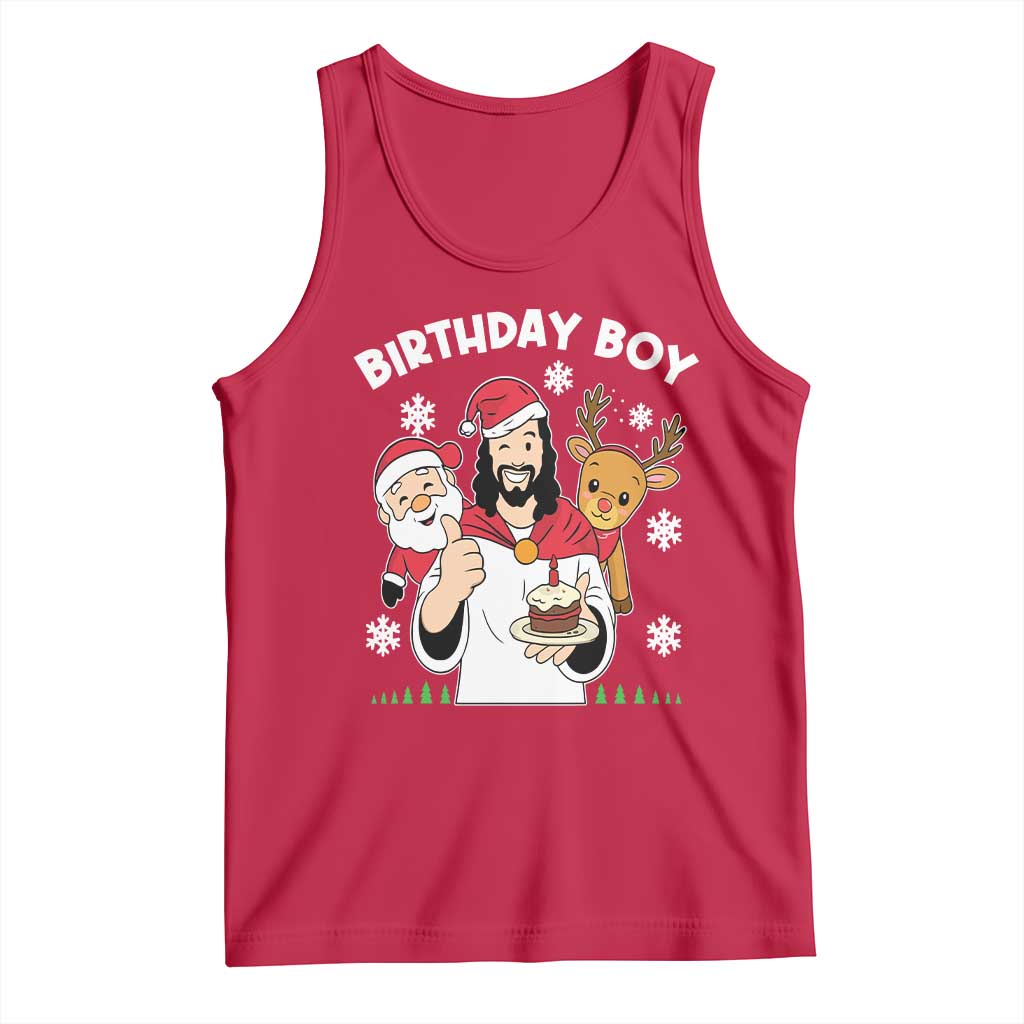Birthday Boy Jesus Christmas Tank Top Christian Xmas TS10 Red Print Your Wear