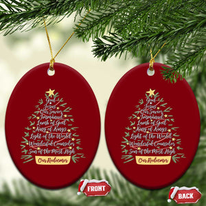 Christmas Christian Ceramic Ornament Jesus Names Tree Religious Faith TS10 Print Your Wear