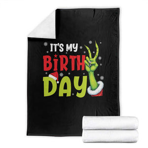 It's My Birthday Christmas Throw Blanket Funny Bday Xmas TS10 Black Print Your Wear